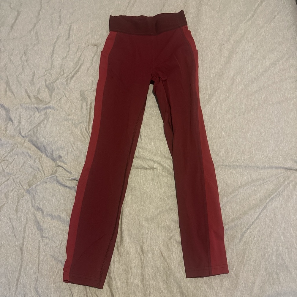 Red High-Waisted Leggings